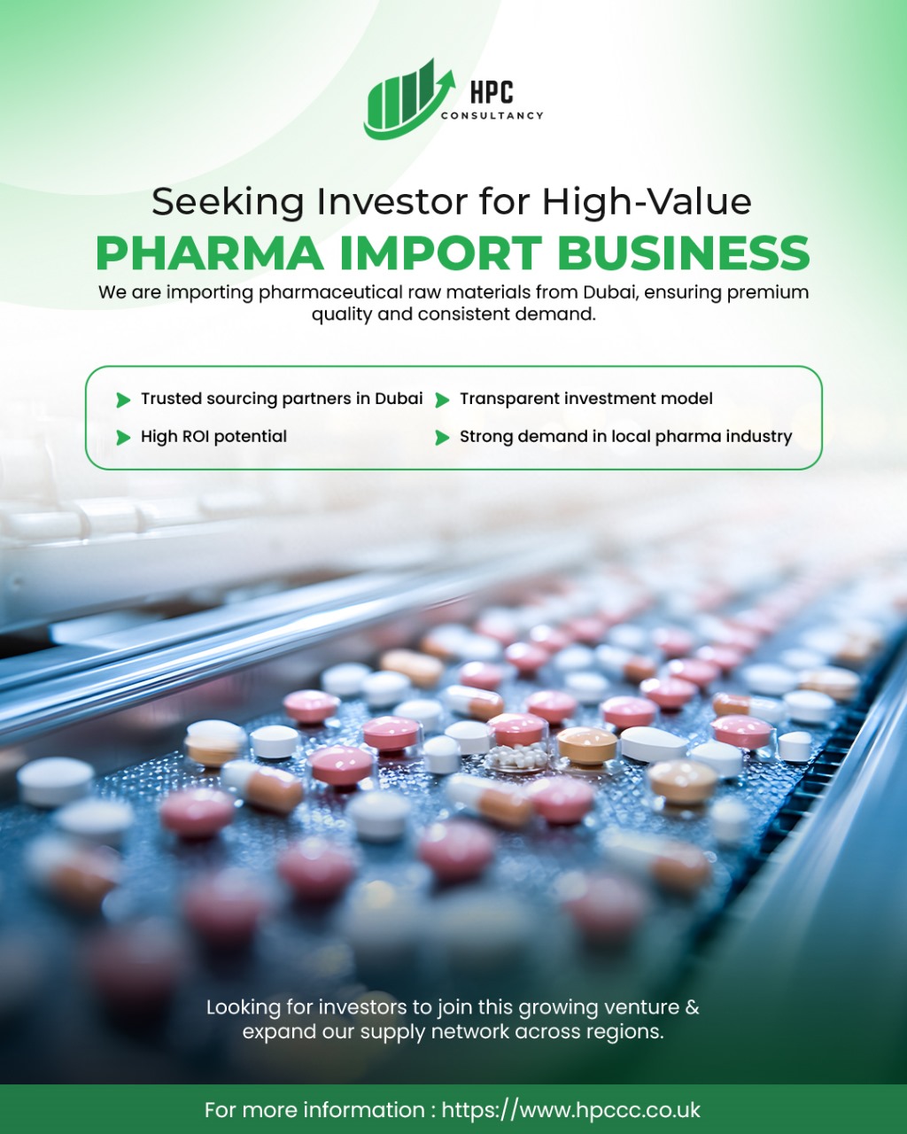 Import Pharma Material from Dubai - Investor needed
