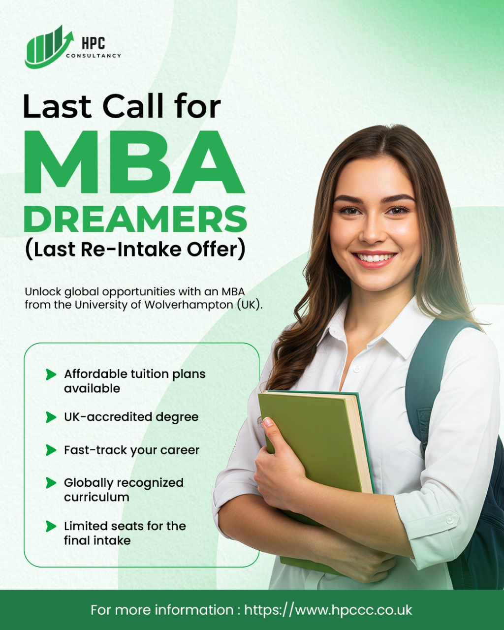 MBA – University of Wolverhampton (Last Re-Intake Offer)